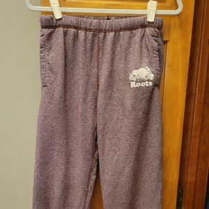 Roots womens sweatpants joggers maroon size small